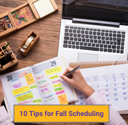 blog post for music teachers about scheduling students in the fall
